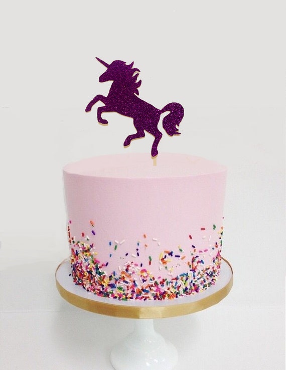 Unicorno Glitter torta topper, torta unicorno, Unicorn compleanno,  decorazioni per torte compleanno bambini, torte di glitter, decori festa  unicorno, doccia unicorno -  Italia