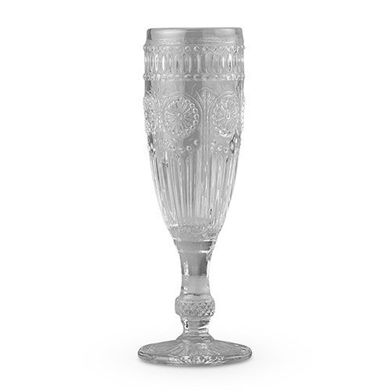 Vintage Style Glass Champagne Glass Party Glasses Glass Etsy