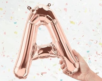 Rose Gold Letter Balloon, Rose Gold Foil Balloon, Rose Gold Balloon, Letter Balloons, Bridal Shower Balloons, Letter Balloon Banner,Balloons