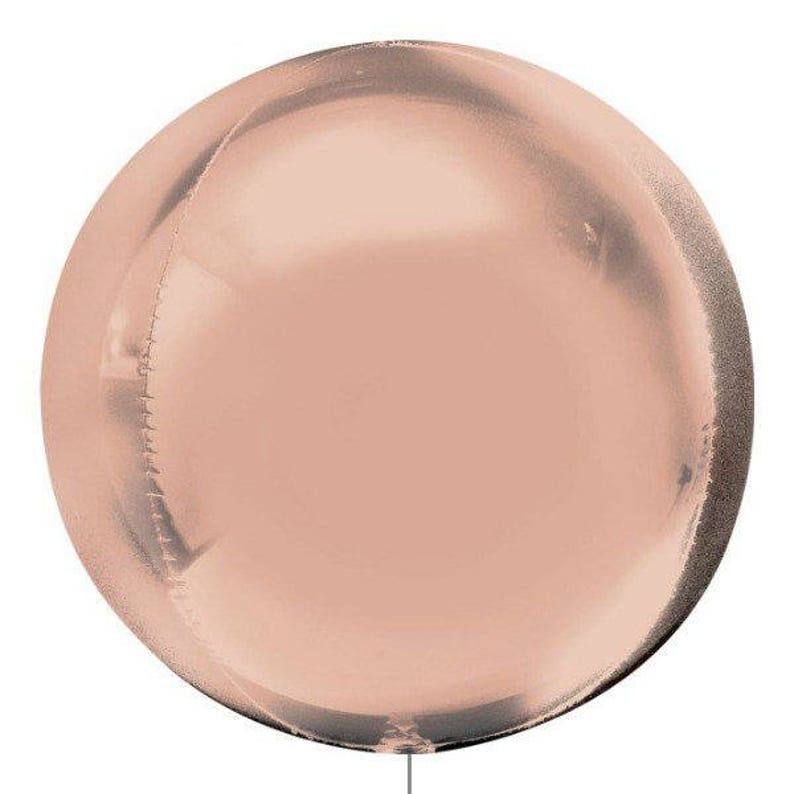 Metallic Balloon Orb Rose Gold Foil Sphere Balloon Rose Gold Shere Balloon Rose Gold Balloon Unique Balloon Circle Balloon,Orbz Balloon