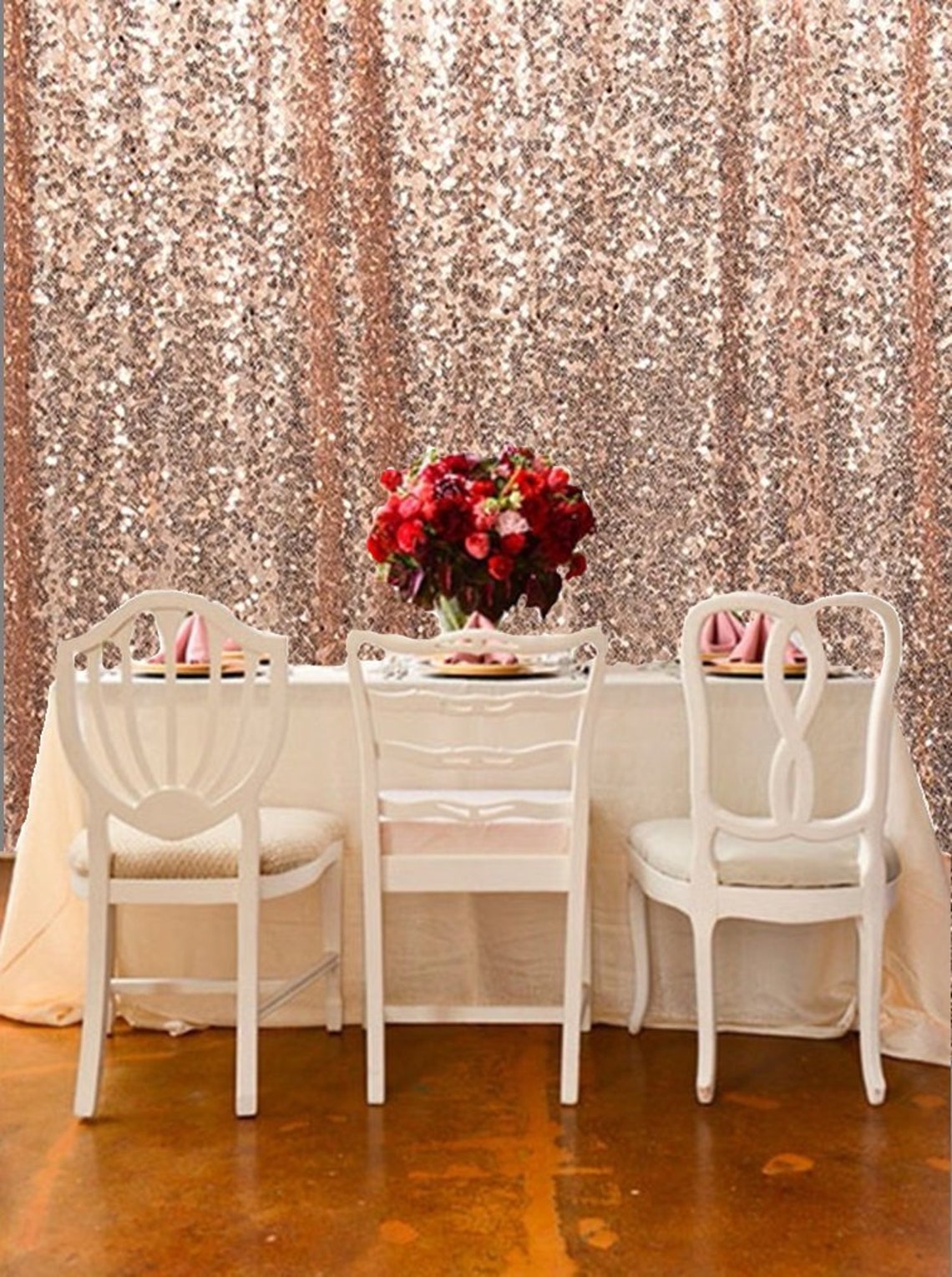 Rose Gold Sequin Party Photo Backdrop Wedding Backdrop Party Etsy Canada