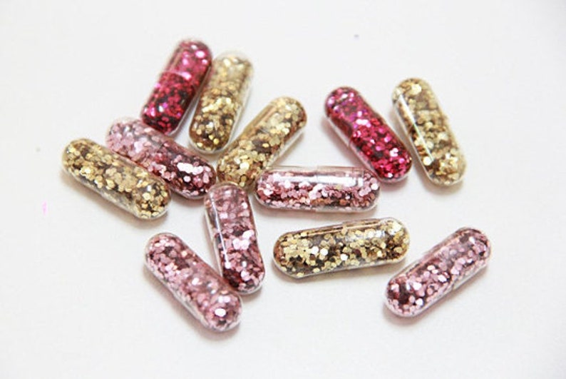 Funny Gift Sparkle Pills 50 Glitter Pills Fairy pills Happy Chill Pills Sparkle Capsule Sparkle Pills Glitter capsule Rave Glitter