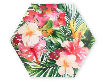 Tropical Leaf Party Paper Plates, Party Plates, Tropical party plates, party paper plates, Tropical Party, Palm Leaf Plates, Party Plates,