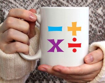 Math Mug, Math Gifts, Mathematician, Gift for Math Teacher Mug, Math Coffee Mug, Teacher Gifts, Math Teacher Gift Idea, Math Symbols