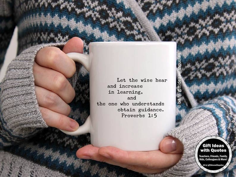 Inspirational Bible Verse Coffee Mug Proverbs Mug Quote Etsy