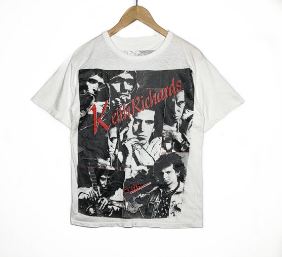 Hot Sale!! Rare!! vintage 80s Keith Richards tshir
