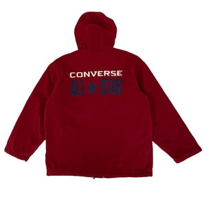 Hot Sale Vintage Converse fleece jacket big logo embroidered logo vintage cold weather jacket winter jacket activewear streetwear