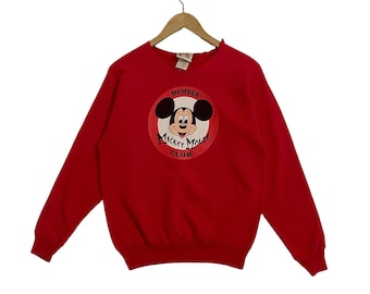 Vintage 90s Mickey Mouse Club Sweatshirt kids size very worn condition activewear streetwear