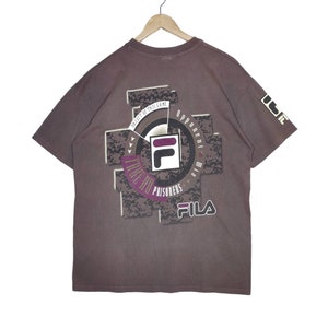 Hot Sale!! Rare!! Vintage 90s Fila tshirt big logo size large made in USA fila streetwear fila sportswear