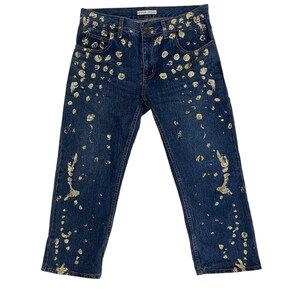 Hot Sale !! Vintage Ozone Comunity Tokyo jeans snake printed japanese brand denim designer jeans streetwear