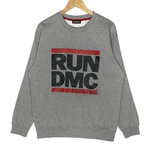 Hot Sale!! Vintage RUN DMC Sweatshirt Big Logo Active Wear Hip Hop Celebrity Fashion
