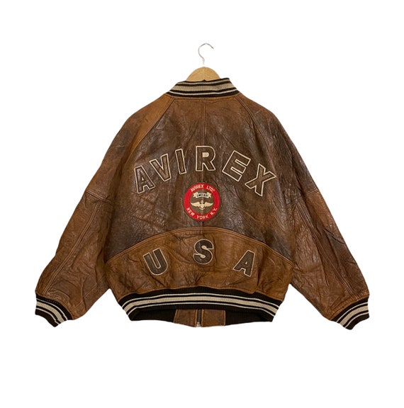 Rare Vintage Avirex Usa Leather Jacket 
