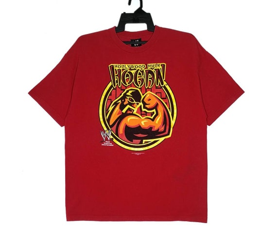 hot sale rare hulk hogan tshirt wwe tshirt world … - image 1