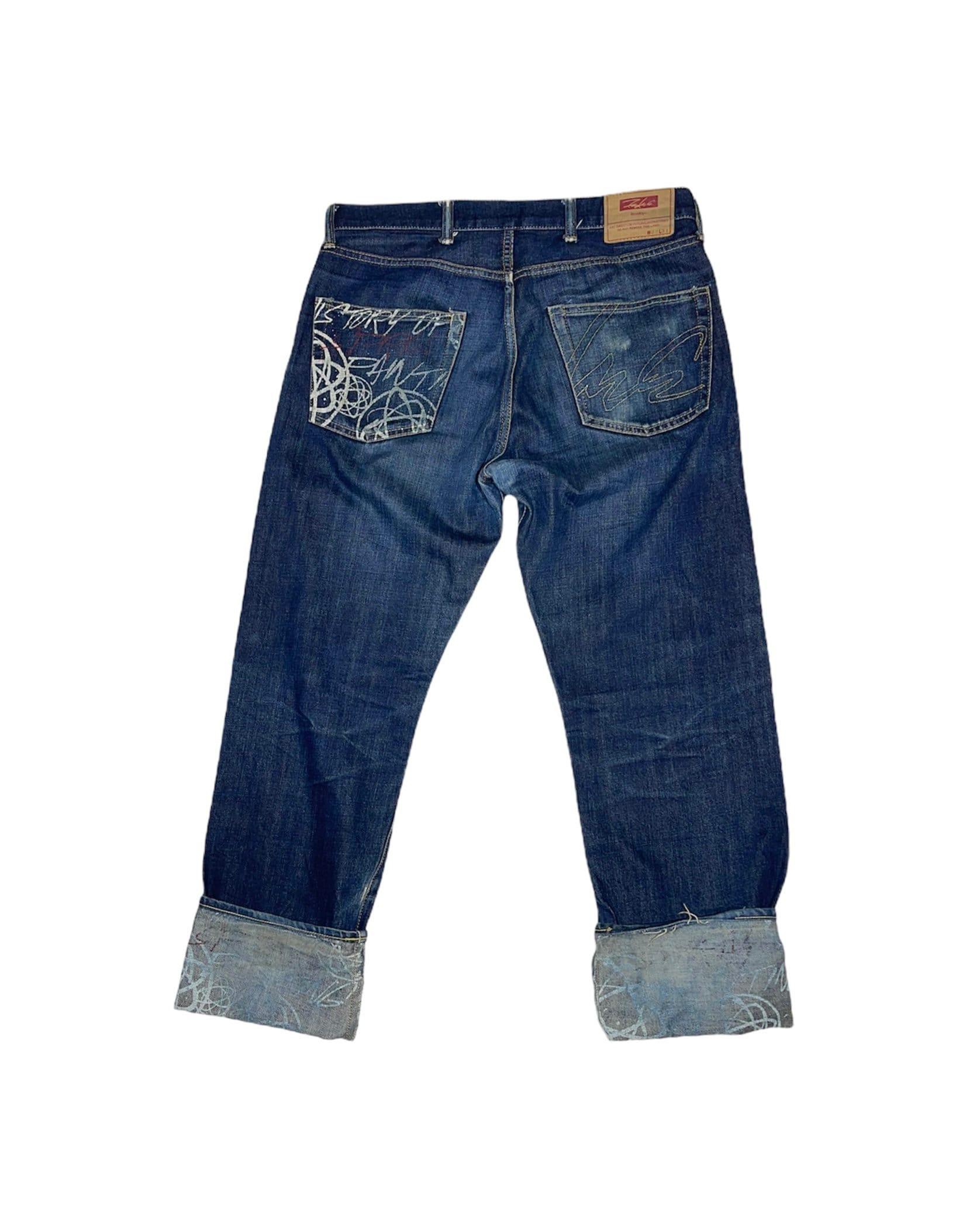 【2plan】Sora Vintage Mufa Denim Pants Sora Vintage Mufa Denim Pants - 2PLAN | 60% - Asian Fashion