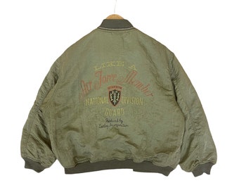 Vintage Bomber jacket vintage flight jacket air force jacket activewear streetwear military fashion