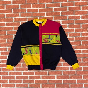 Vintage Laevis Sport cardigan sweatshirt multicolor sweatshirt japanese brand size medium activewear streetwear