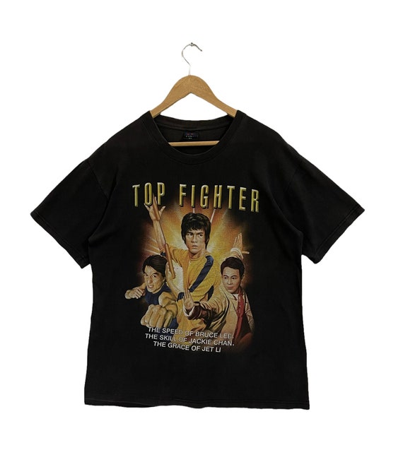 Hot Sale Vintage Top Fighter Tshirt Bruce Lee Jackie Chan Jet 