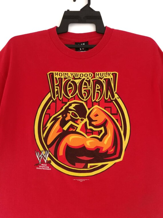 hot sale rare hulk hogan tshirt wwe tshirt world … - image 3