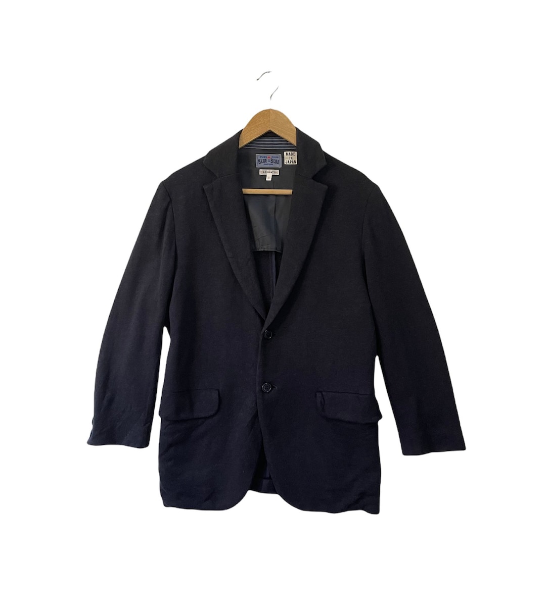 Blue Blue Japan Cotton Blazer Japanese Brand - Etsy