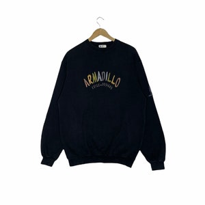 vintage armadillo exile designs sweatshirt embroidered logo