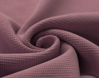 Waffelstrick Jersey Stoff Altmauve