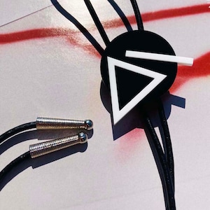 Acrylic Kandinsky Inspired Bolo Tie // Choker // Lariat // Necklace // Bauhaus // Post Modern // Artsy // Geometric // Abstract