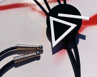 Acrylic Kandinsky Inspired Bolo Tie // Choker // Lariat // Necklace // Bauhaus // Post Modern // Artsy // Geometric // Abstract