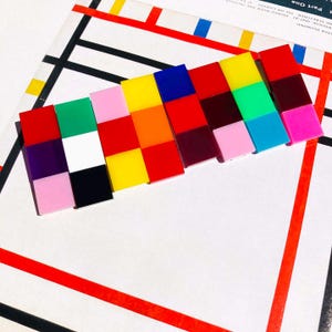 Acrylic Geometric Tile Mosaic Hair Clip // Accessory // Statement Piece // Gift // Modernism // Mod Hair Brooch // Artsy // Colorful