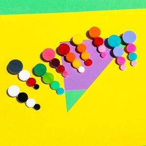 Acrylic Geometric Hair Clip // Single Hair Clip // Accessory // Statement Piece // Circles // Mod Hair Brooch // Artsy // Colorful