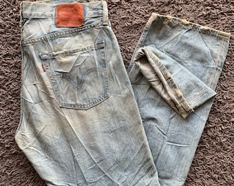 Vintage Levis 503 Zipper Distressed Denim Jeans / High Rise / Mom Jeans / Boyfriend Jeans Levi 501
