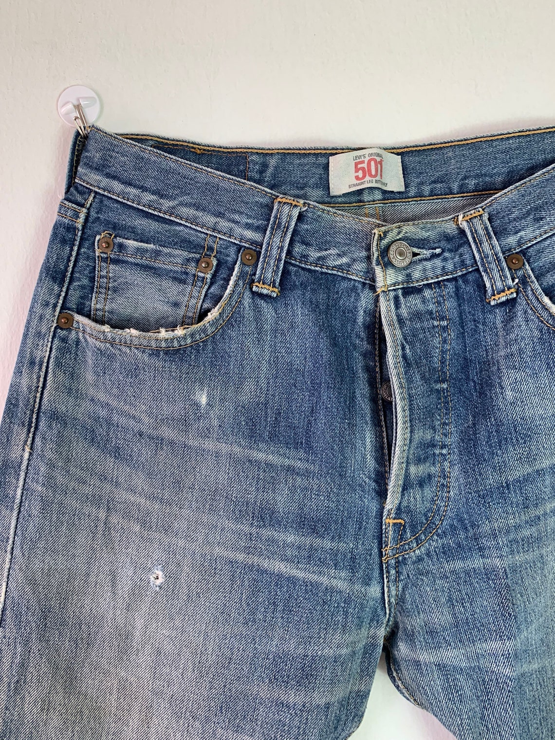 Vintage Levis 501 Denim Distressed Jeans / Mom Jeans / Dad | Etsy