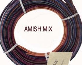 1/4" ff Amish Mix Dyed Rattan Reed for Basket Weaving, 4 oz