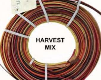 1/4" ff Harvest Mix Dyed Rattan Reed for Basket Weaving, 4 oz