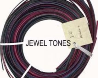 1/4" Flat Reed, Jewel Tone Dyed Reed. 1/4 lb coil