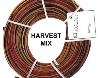 Dyed #3 round reed, Harvest Mix, 1/4 lb coil