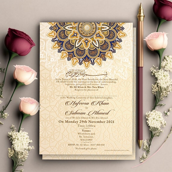 muslim invitation cards