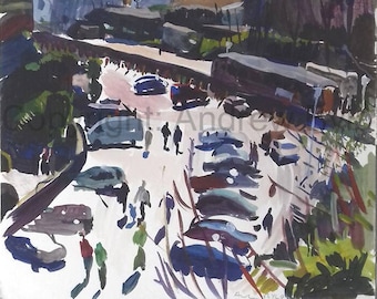 Tren llegando a la estación de St Ives