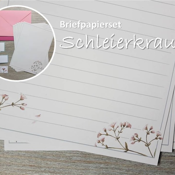 Briefpapierset "Schleierkraut"