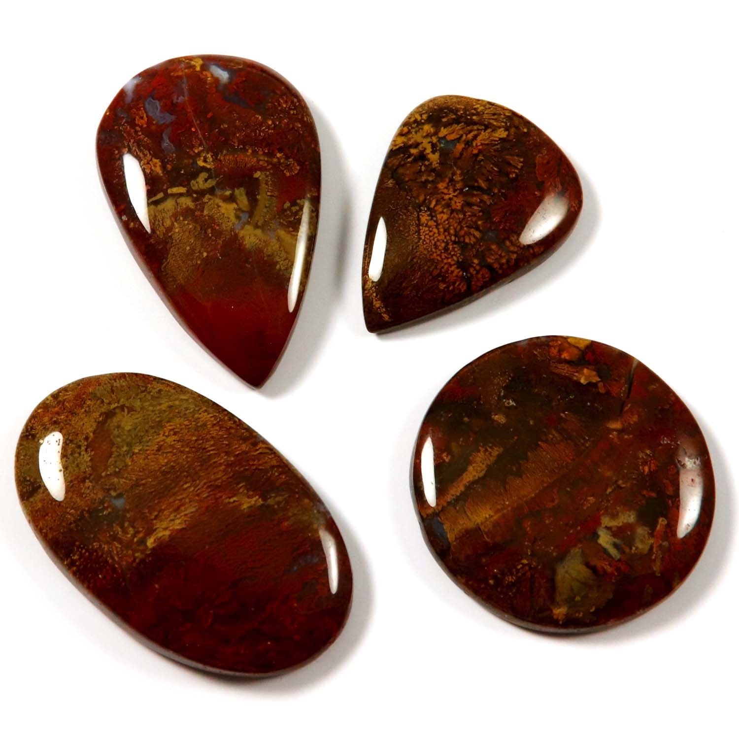 Red Moss Agate Gemstone Cabochon Natural Gemstone Mix Shape | Etsy