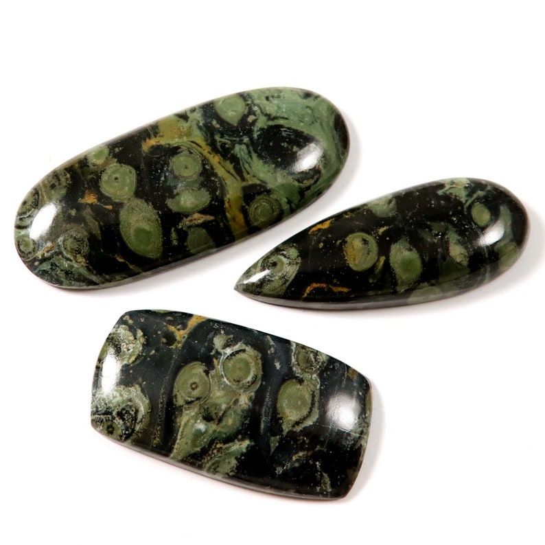 Star Galaxy Kambaba Jasper Natural Gemstone Cabochon MIx Shape Ring Earring Pendant Crafts Jewelry 3 Pcs 70.35 Cts Wholesale Lot LAU-11