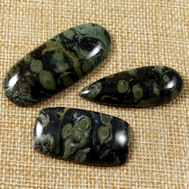 Star Galaxy Kambaba Jasper Natural Gemstone Cabochon MIx Shape Ring Earring Pendant Crafts Jewelry 3 Pcs 70.35 Cts Wholesale Lot LAU-11