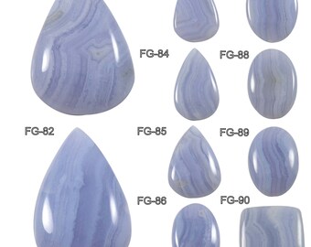 Natural Blue Lace Agate Genuine Designer Gemstone Cabochon, Mix Shape Loose Gemstone For Wire Wrap Jewelry Making,FG-81-90