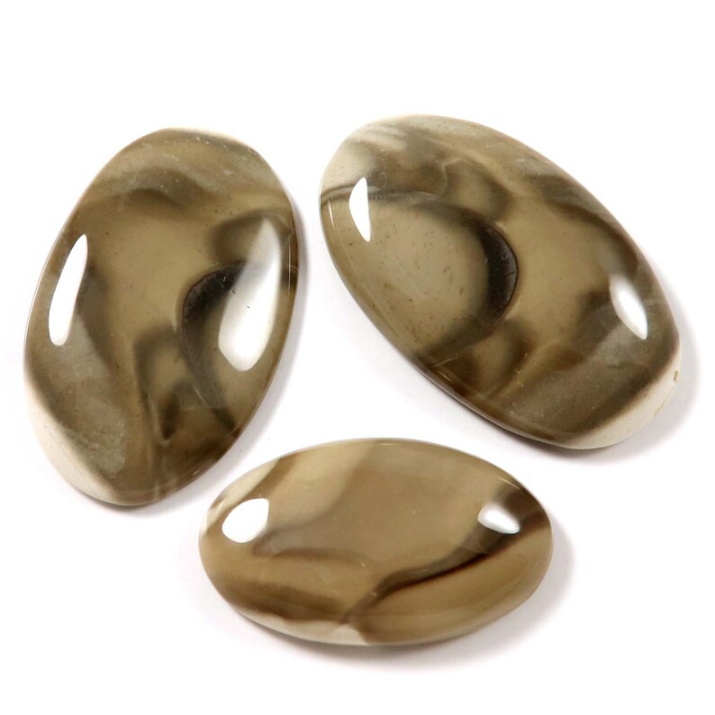 Flint Jasper Natural Gemstone Cabochon Oval Shape Ring Earring Pendant Crafts Jewelry 115.35 Cts 3 Pcs Wholesale Lot LAW-87