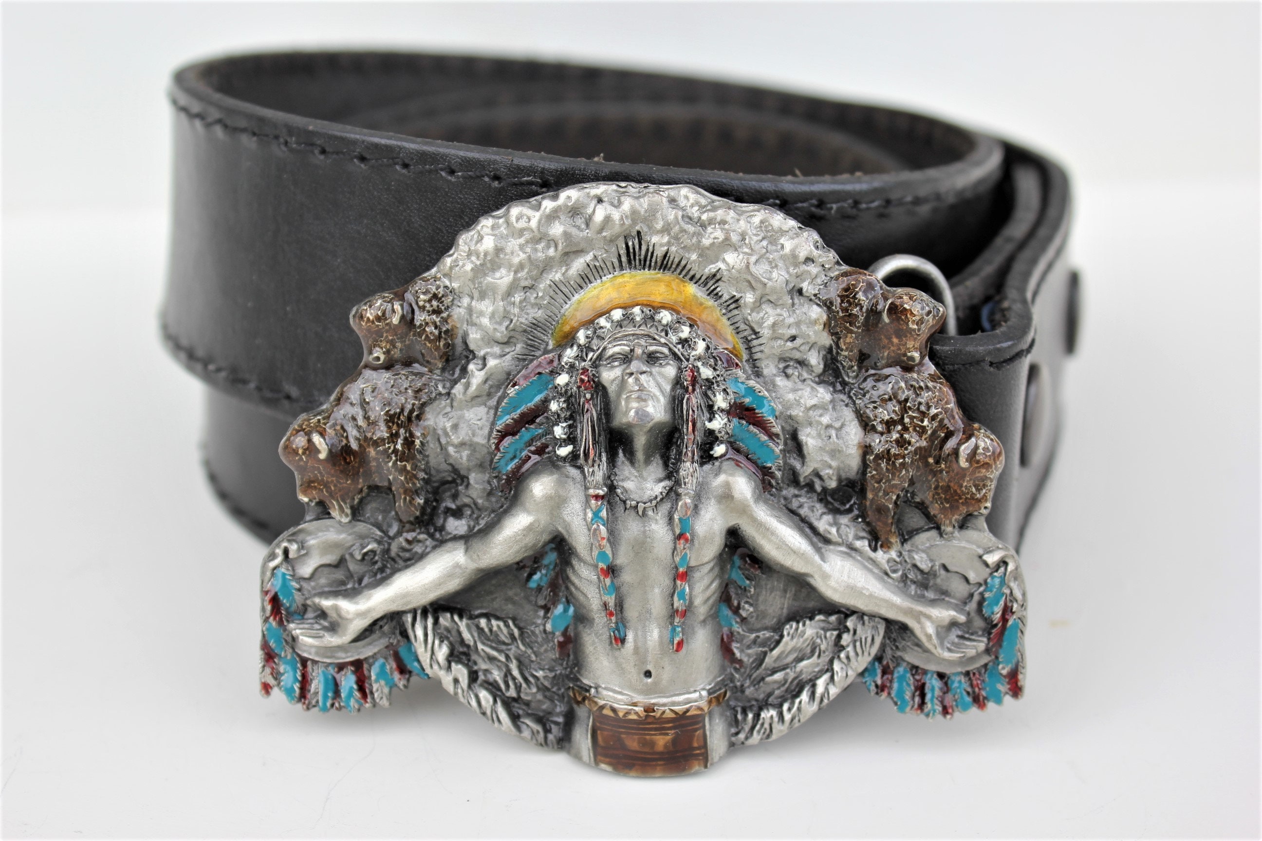 Vintage Western Belt by India Earl Cocoa