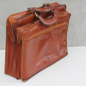 Ceancarel Porte-Documents en Cuir Travail ou École Marron Cartable Document Sac pour Ordinateur Portable