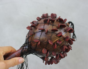 Vintage Mexico Handmade Maracas  Native Maracas Musical Instrument Percussion musical instrument