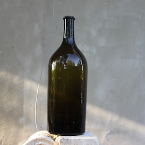 Vintage Brown Demijohn Bottle Huge Glass Antique Bottle Wine Storage of Olive oil Vinegar Bottle Big Flower Vase