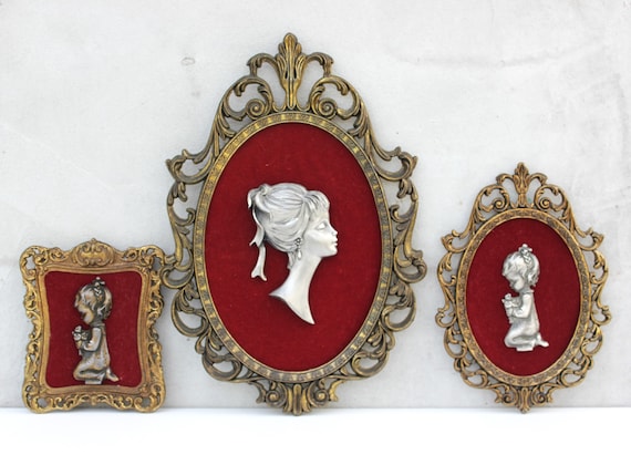 Giuseppe Liverino作 カメオ額装1962年製 A42 美術品・アンティーク