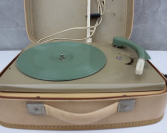 Giradischi PHILIPS vintage, giradischi in vinile, da collezione, anni '50, funzionante, valigetta fonografica