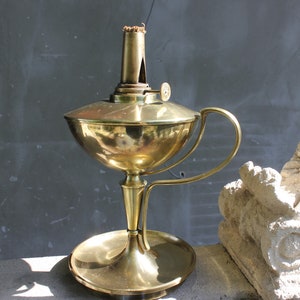 Rare oil lamp Large Brass Desk Whale Oil Burner French lamp Collectible oil lamp